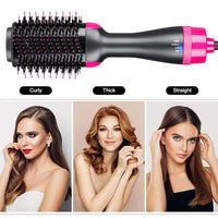One Step Hot Air Brush 4 in 1 Hair Dryer, Straightener, Curler & Volumizer thumbnail